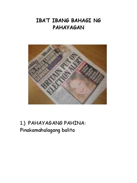 parts of newspaper tagalog|9 Easy Newspaper Parts In Tagalog .